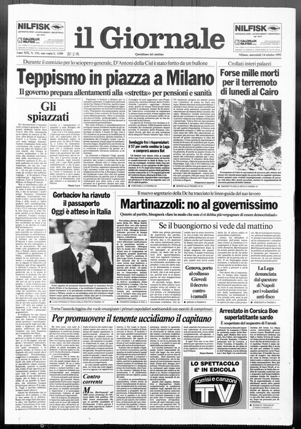 Il giornale : quotidiano del mattino